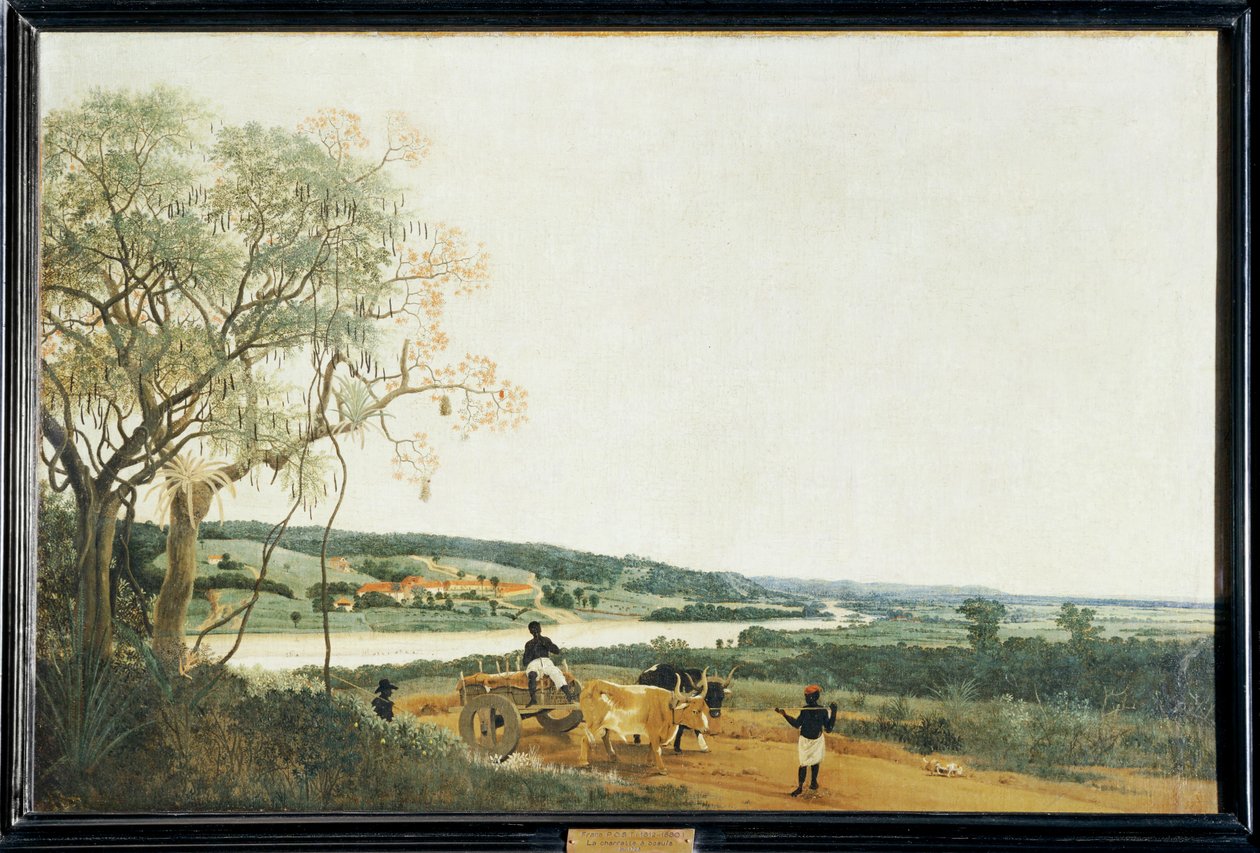 Der Ochsenkarren, brasilianische Landschaft von Frans Jansz Post
