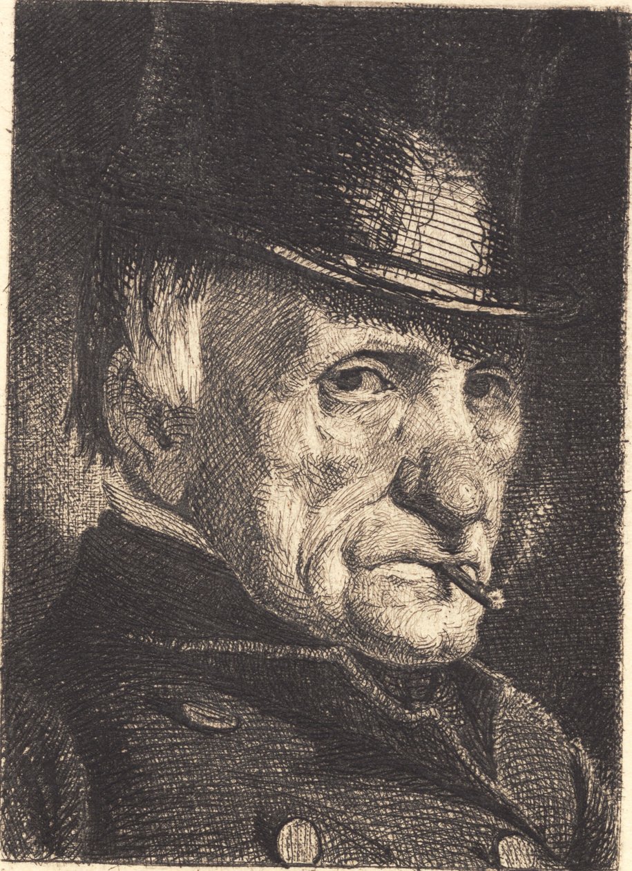 Mann mit Hut und Zigarre von Frans Schwartz