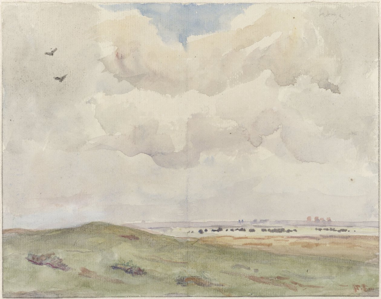 Dünenlandschaft mit Herde von Frans Alexander Evert Lodewijk Smissaert