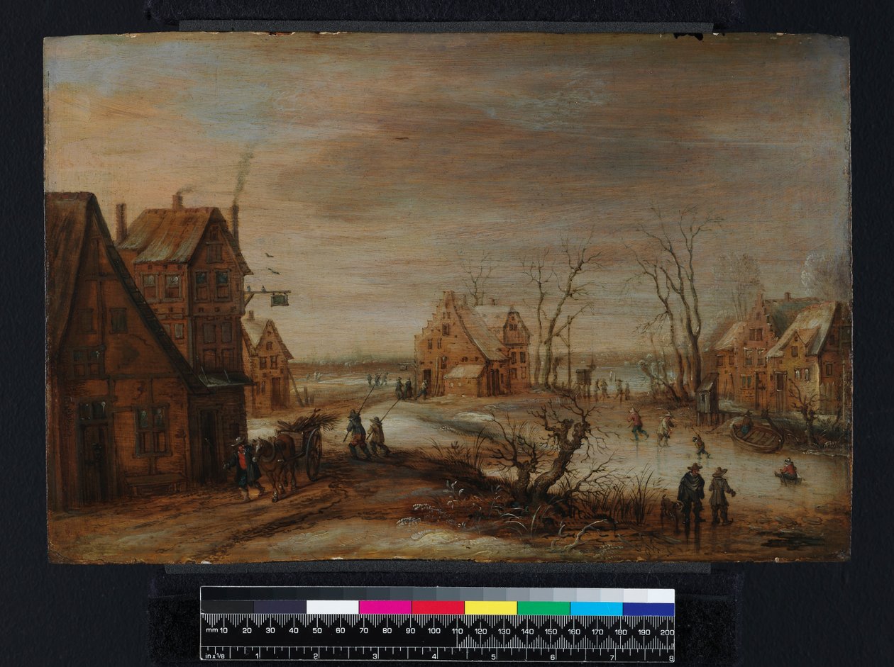 Ein Dorf im Winter von Frans de Momper