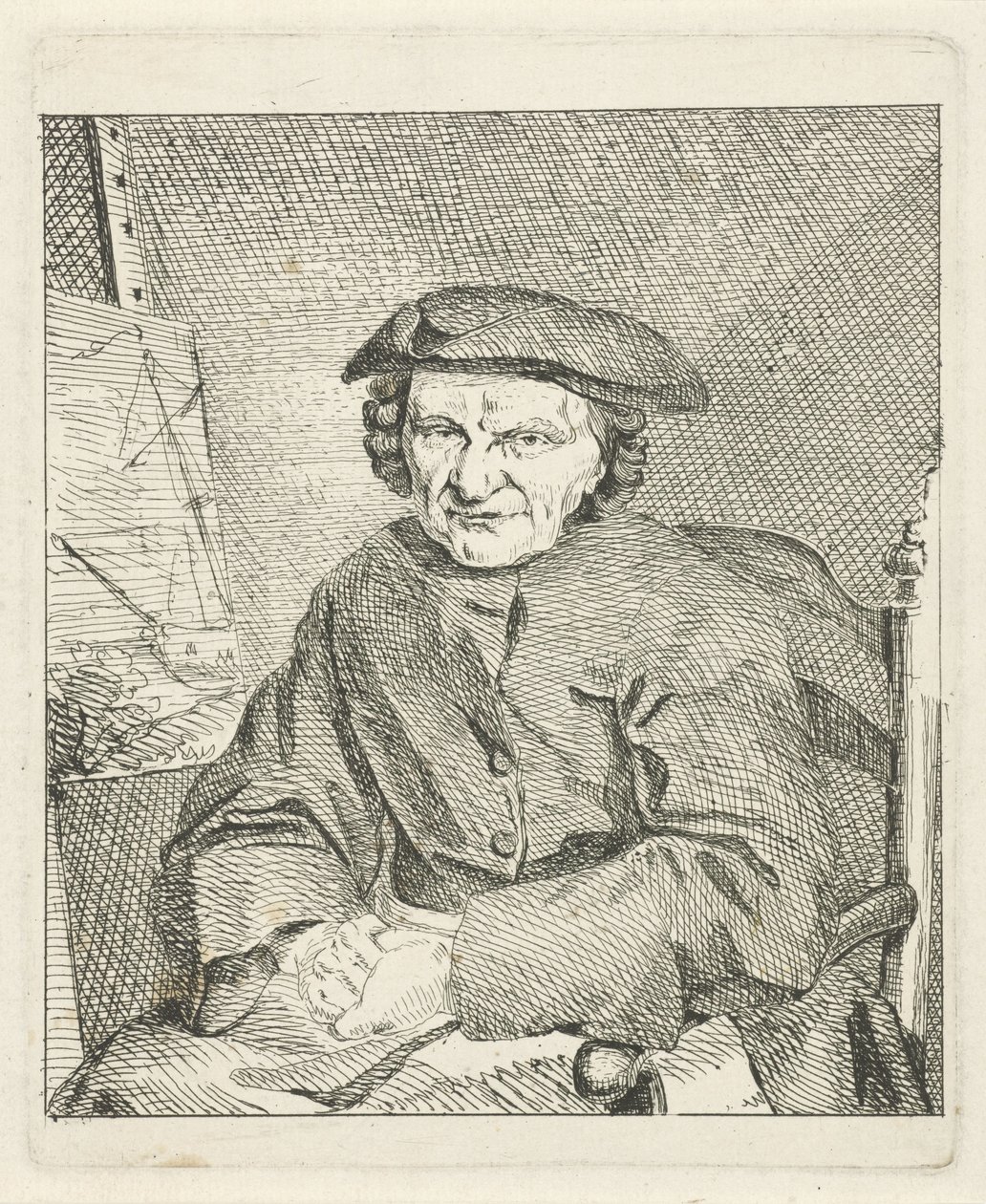 Porträt von Adam Silo von Frans van der Mijn