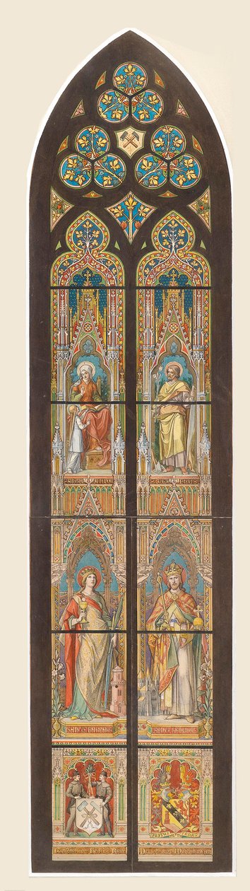 Entwurf für Glasfenster Votivkirche, Wien von Franz Jobst