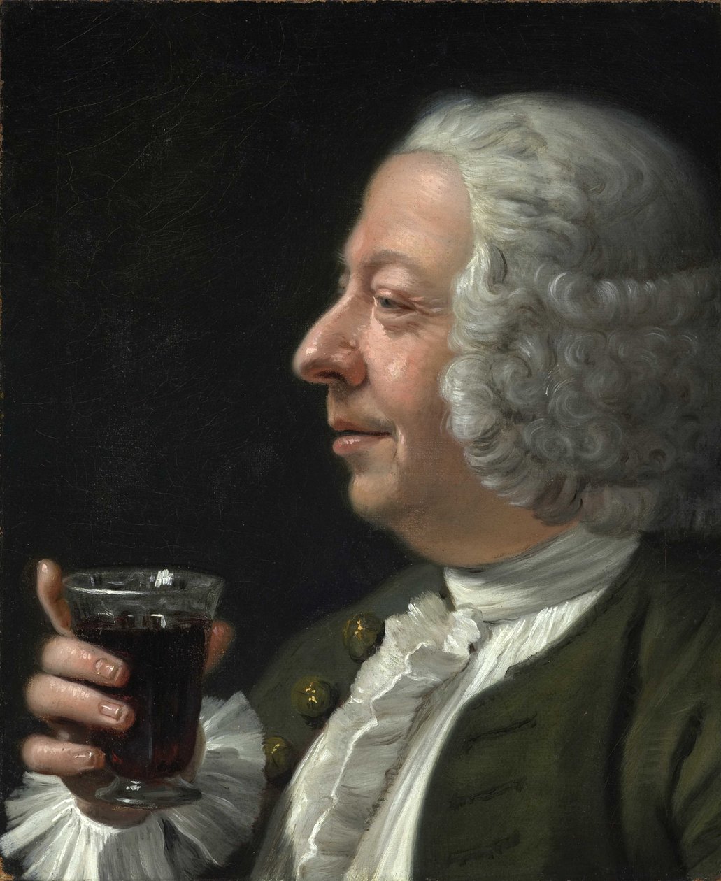 Mann mit Rotwein von Franz Laktanz Firmian