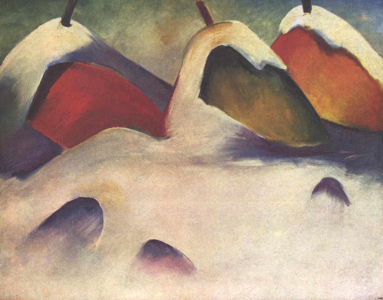 Hocken im Schnee von Franz Marc