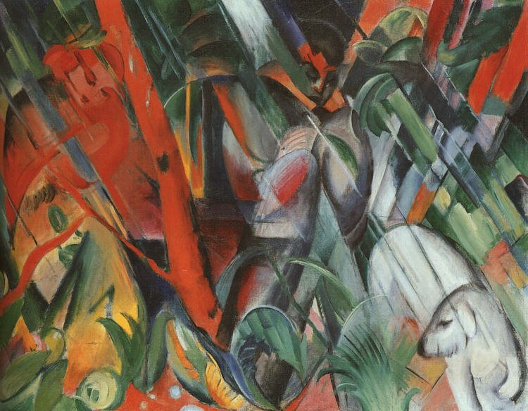 Im Regen von Franz Marc