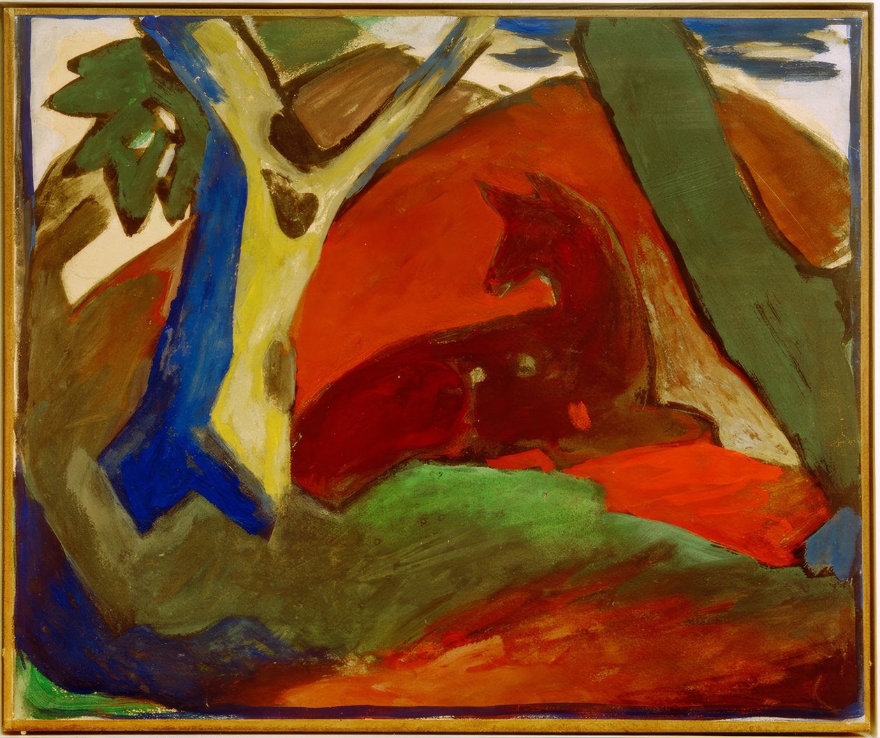 Kauerndes Reh von Franz Marc