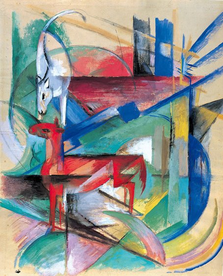 Landschaft mit Tieren von Franz Marc