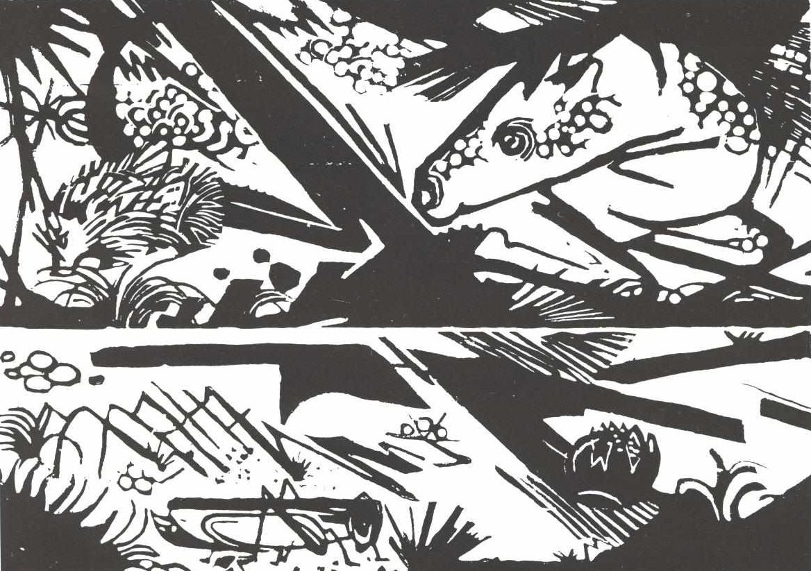 Pferd und Igel von Franz Marc