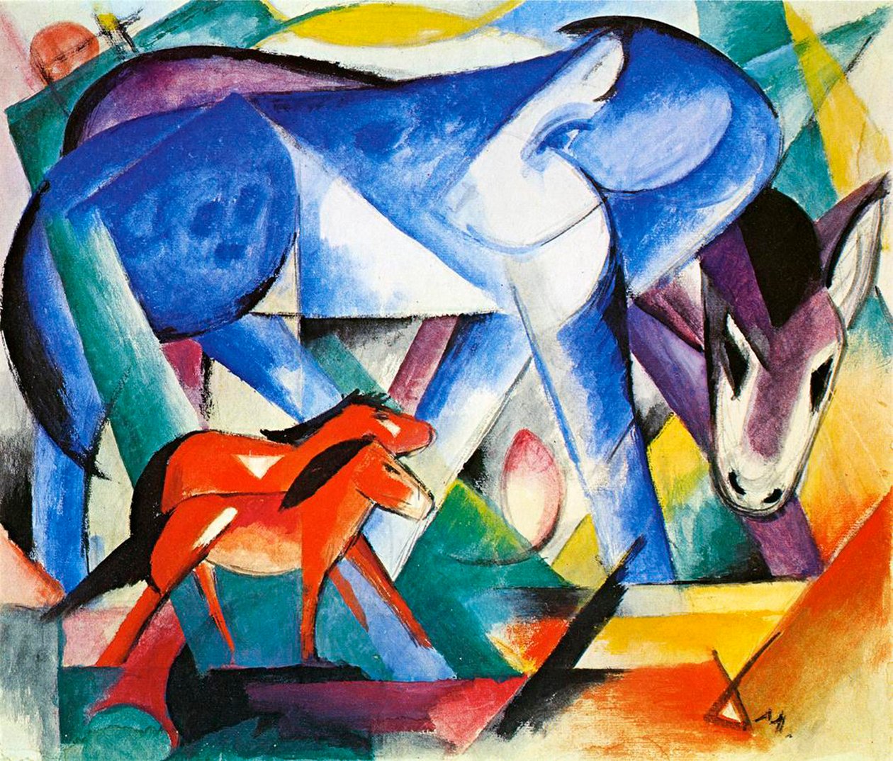 Die ersten Tiere, 1913 von Franz Marc
