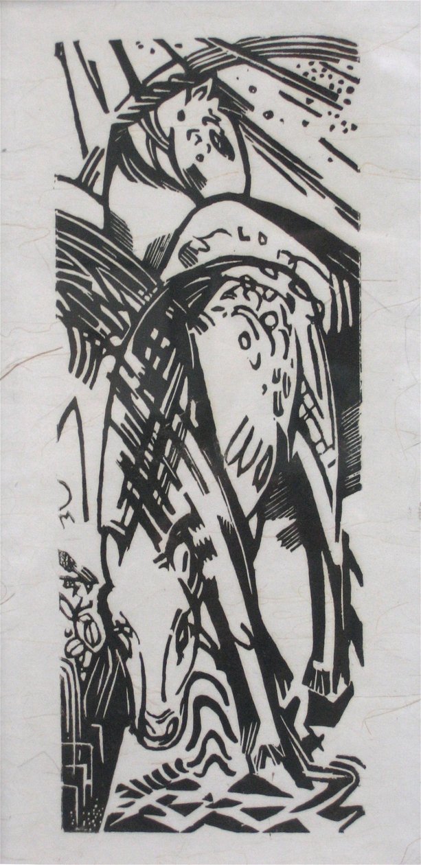 Trinkendes Pferd von Franz Marc