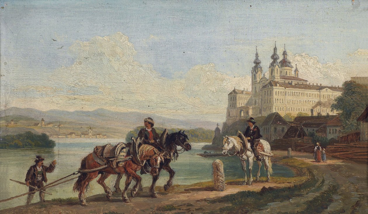 Blick auf Melk/Donau von Franz Reinhold