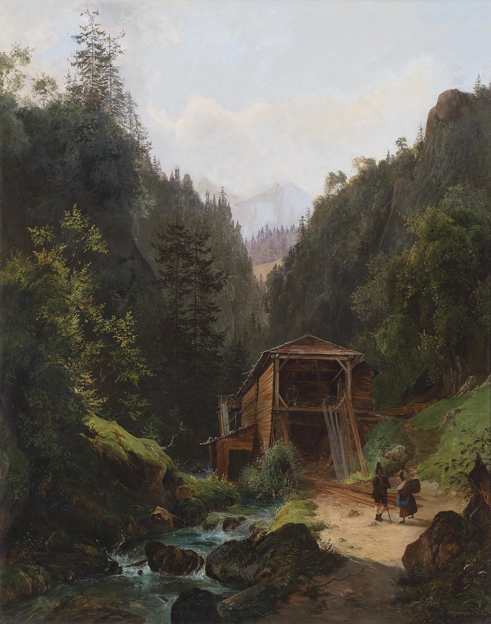 Landschaft mit Mühle von Franz Wipplinger