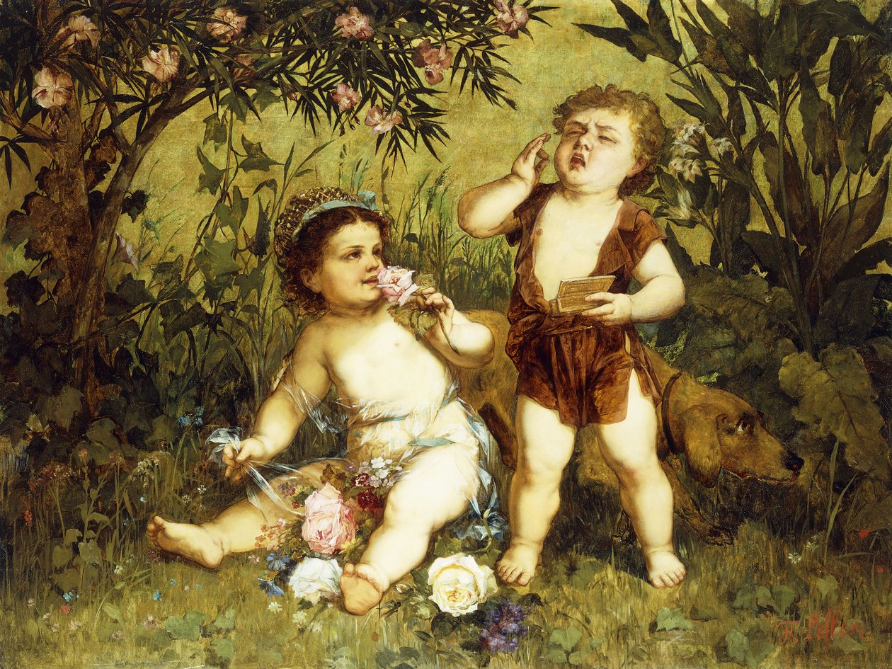 Tollende Putti von Franz Eybl