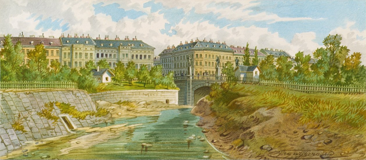 Die Elisabethbrücke über den Wienfluss von Franz Gerasch