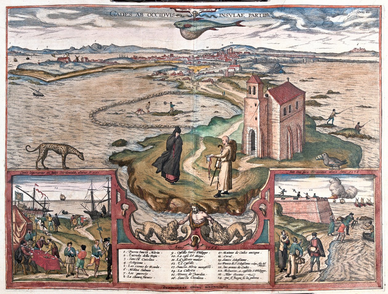 Bucht von Cadiz, Spanien von Franz Hogenberg