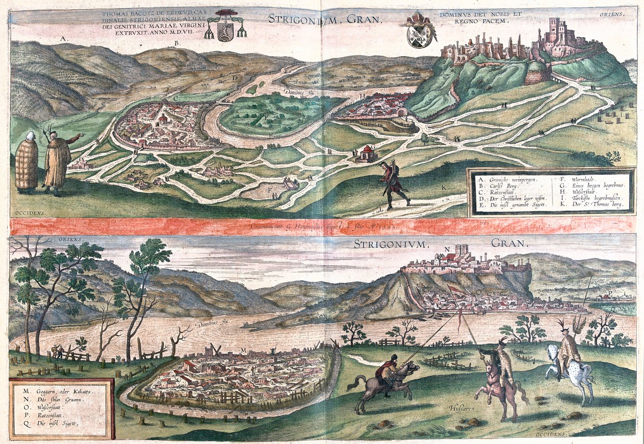 Esztergom, Ungarn von Franz Hogenberg