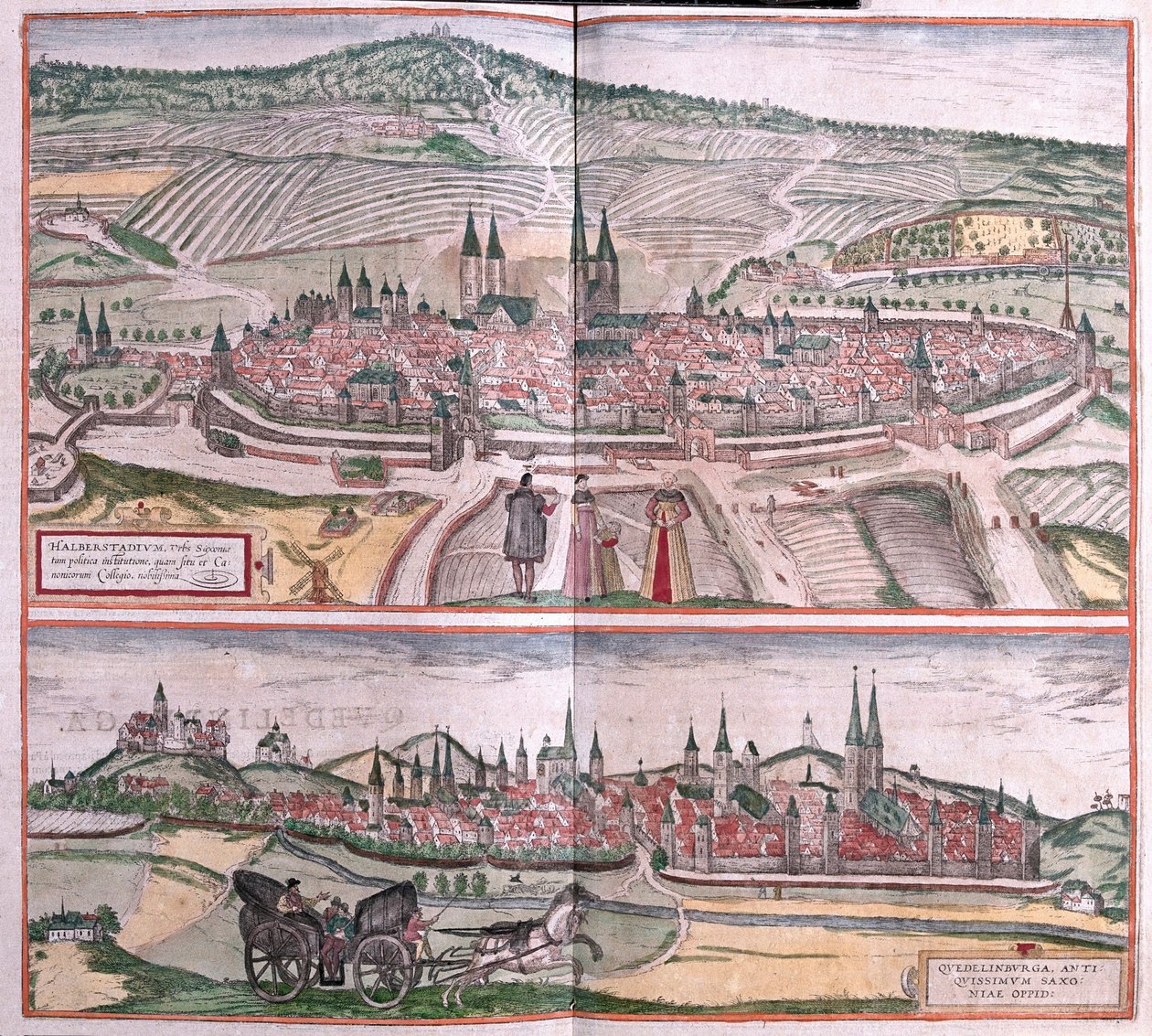 Halberstadt und Quedlinburg, Deutschland (Gravur) von Franz Hogenberg