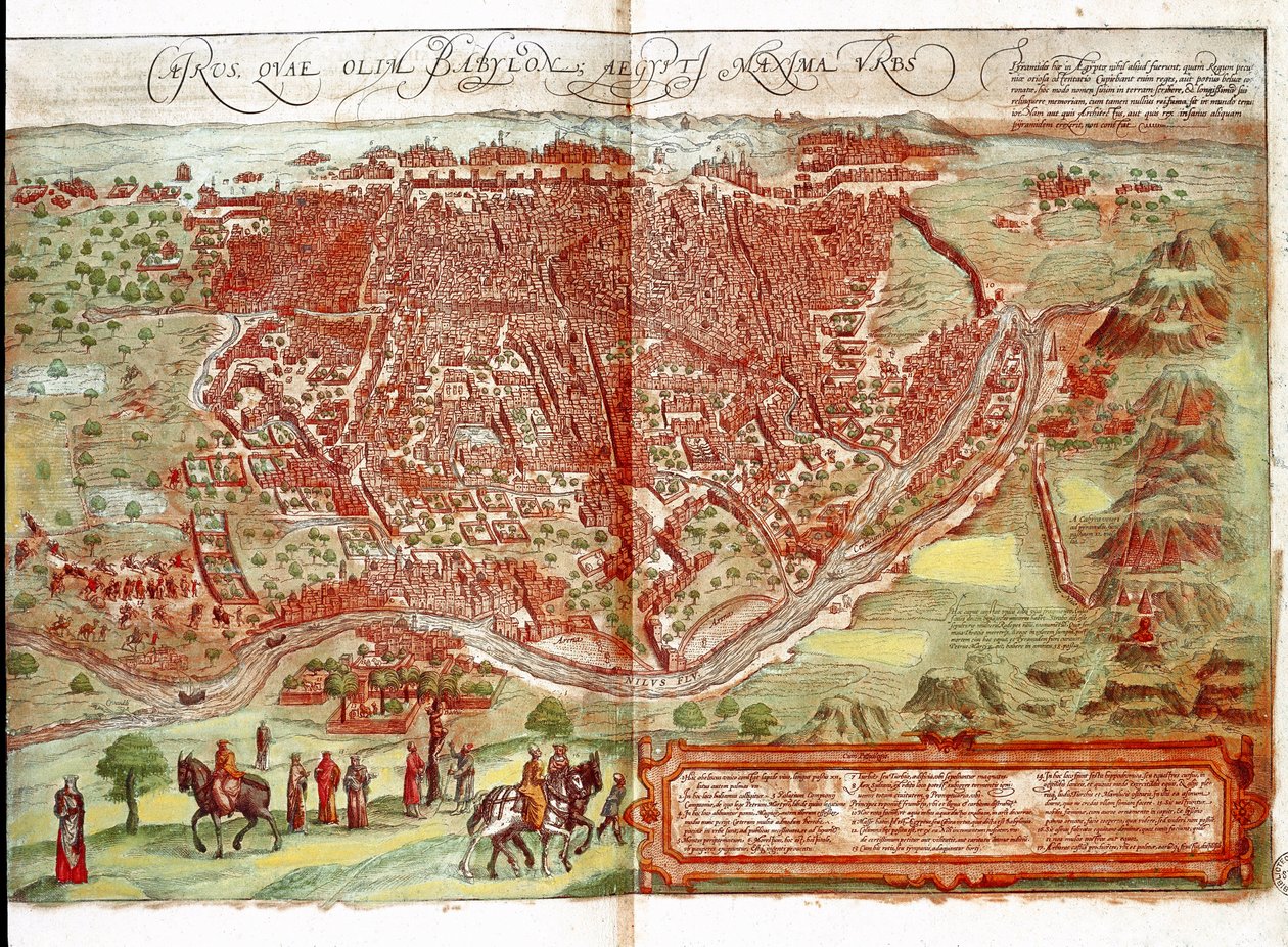 Karte von Kairo von Franz Hogenberg