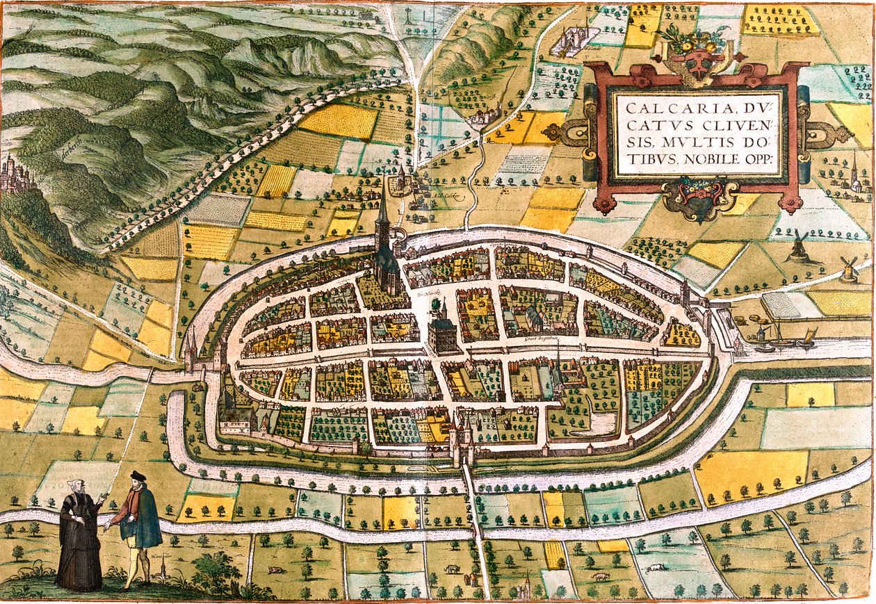 Plan von Kalkar, Deutschland von Franz Hogenberg