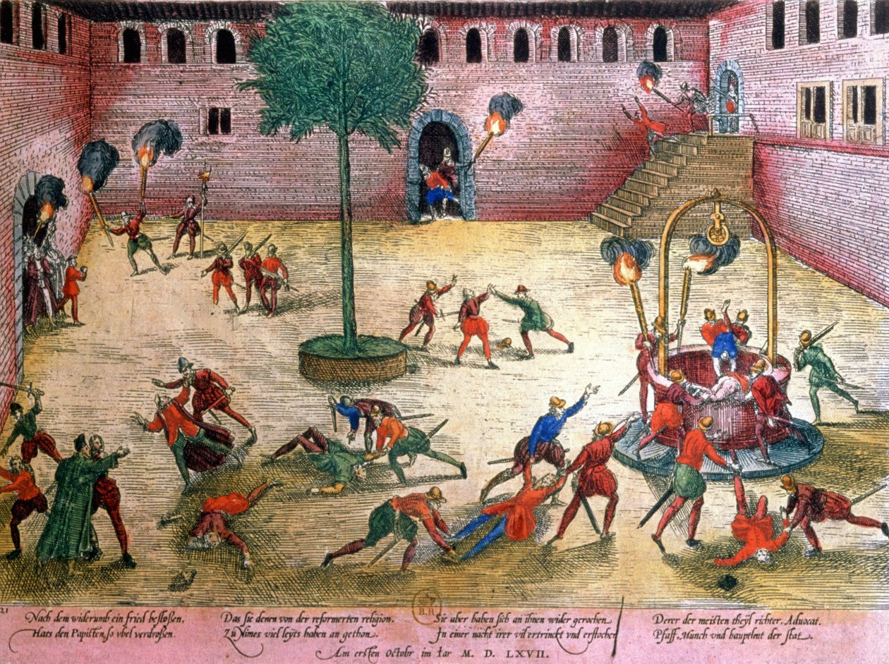 Zweiter französischer Religionskrieg: Die Michelade von Franz Hogenberg
