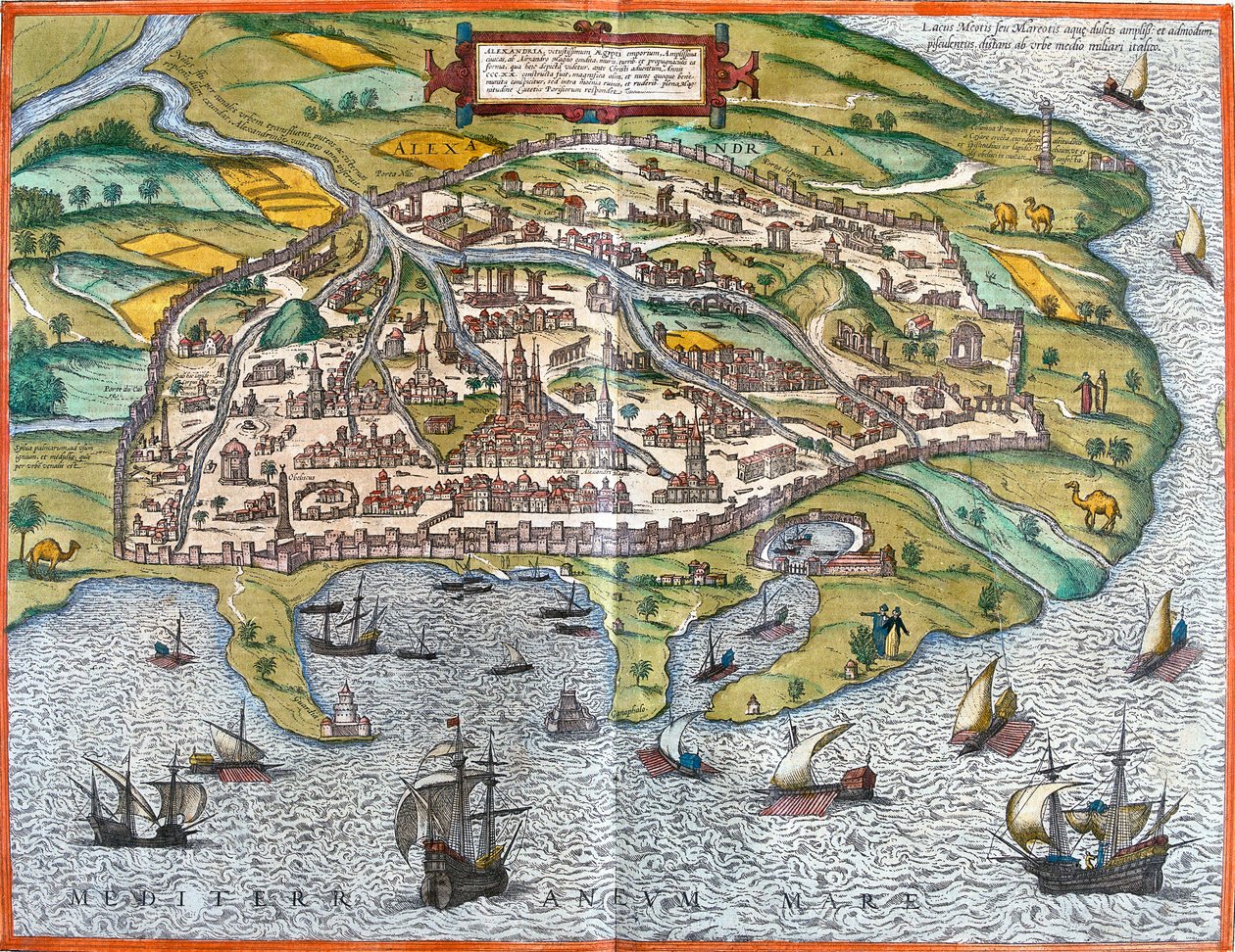 Ansicht von Alexandria, Ägypten von Franz Hogenberg
