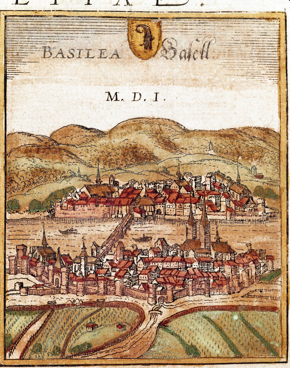 Ansicht von Basel - Schweiz von Franz Hogenberg