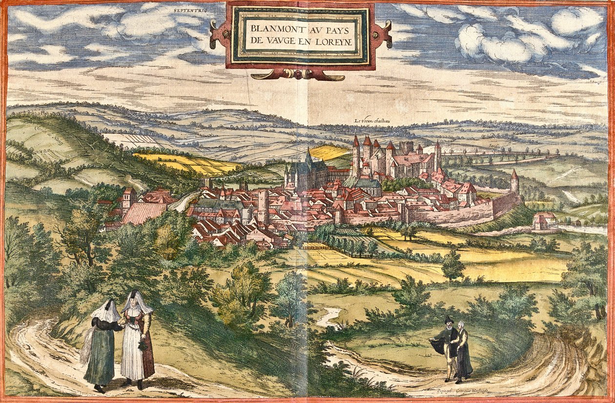 Ansicht von Blamont, Frankreich von Franz Hogenberg