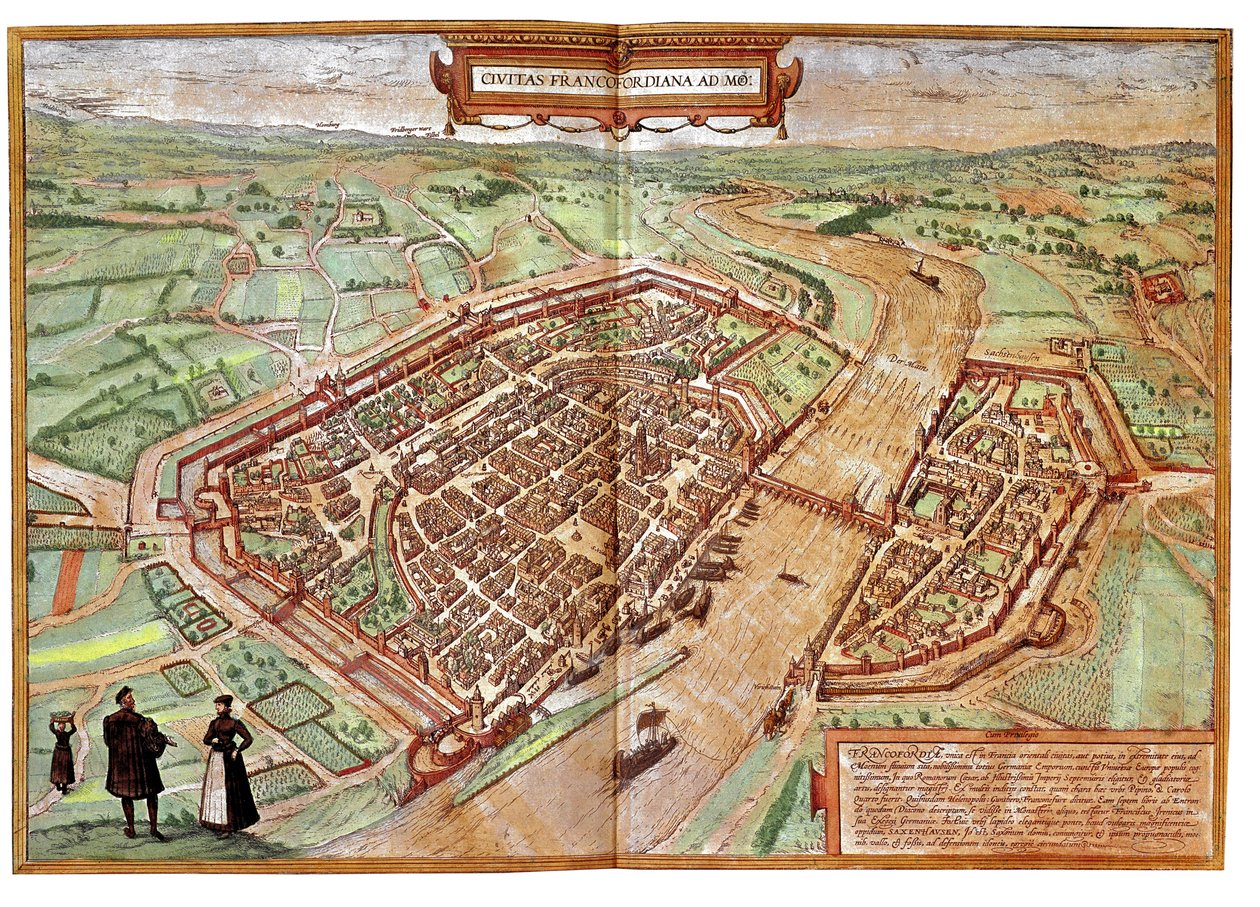 Ansicht von Frankfurt am Main, Deutschland von Franz Hogenberg