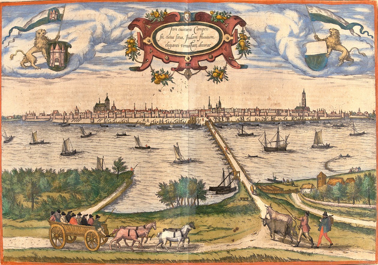 Ansicht von Kampen, Niederlande von Franz Hogenberg