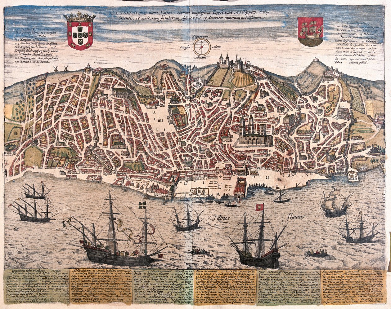 Ansicht von Lissabon, Portugal (Gravur) von Franz Hogenberg