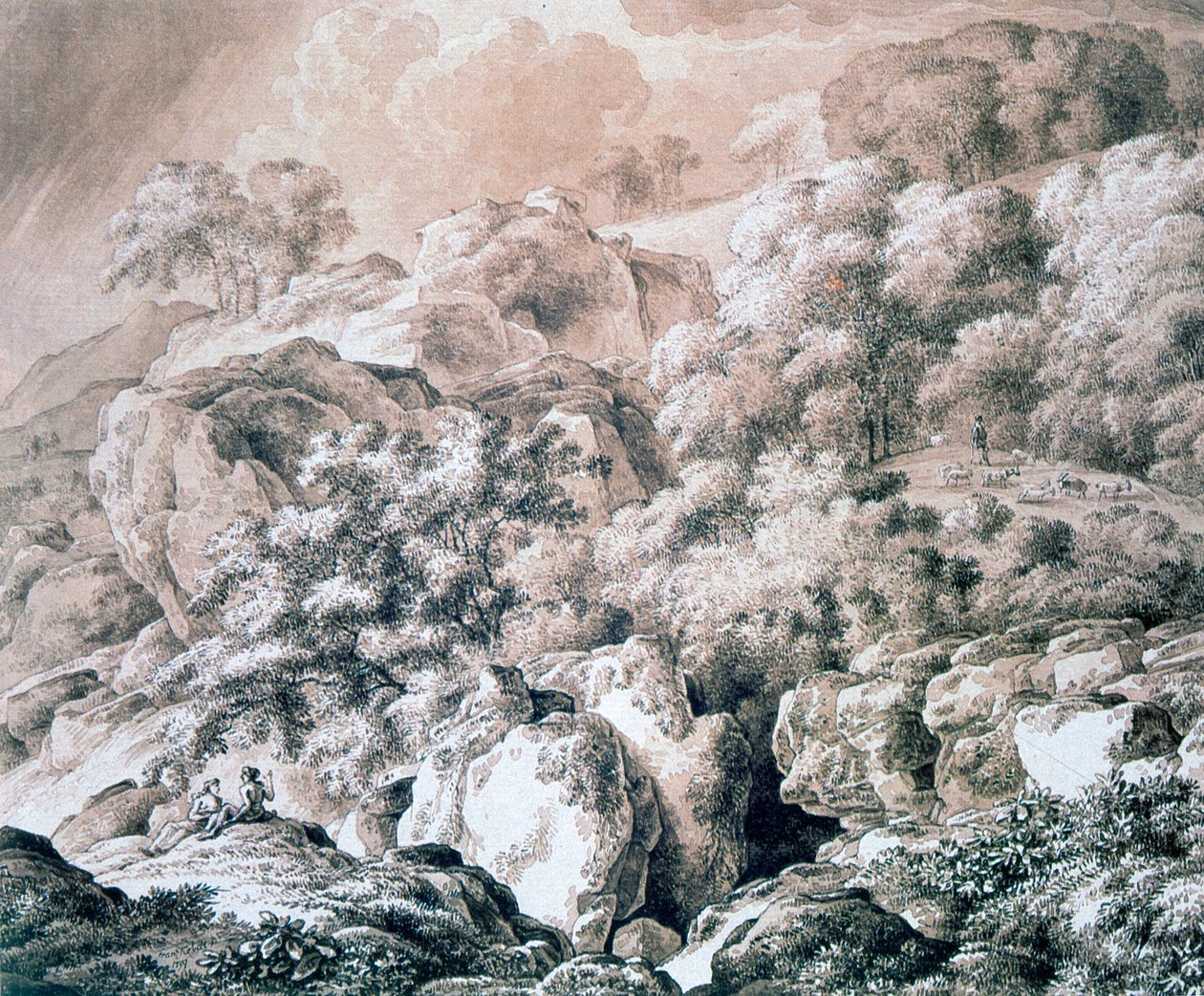 Waldlandschaft, 1799 von Franz Kobell