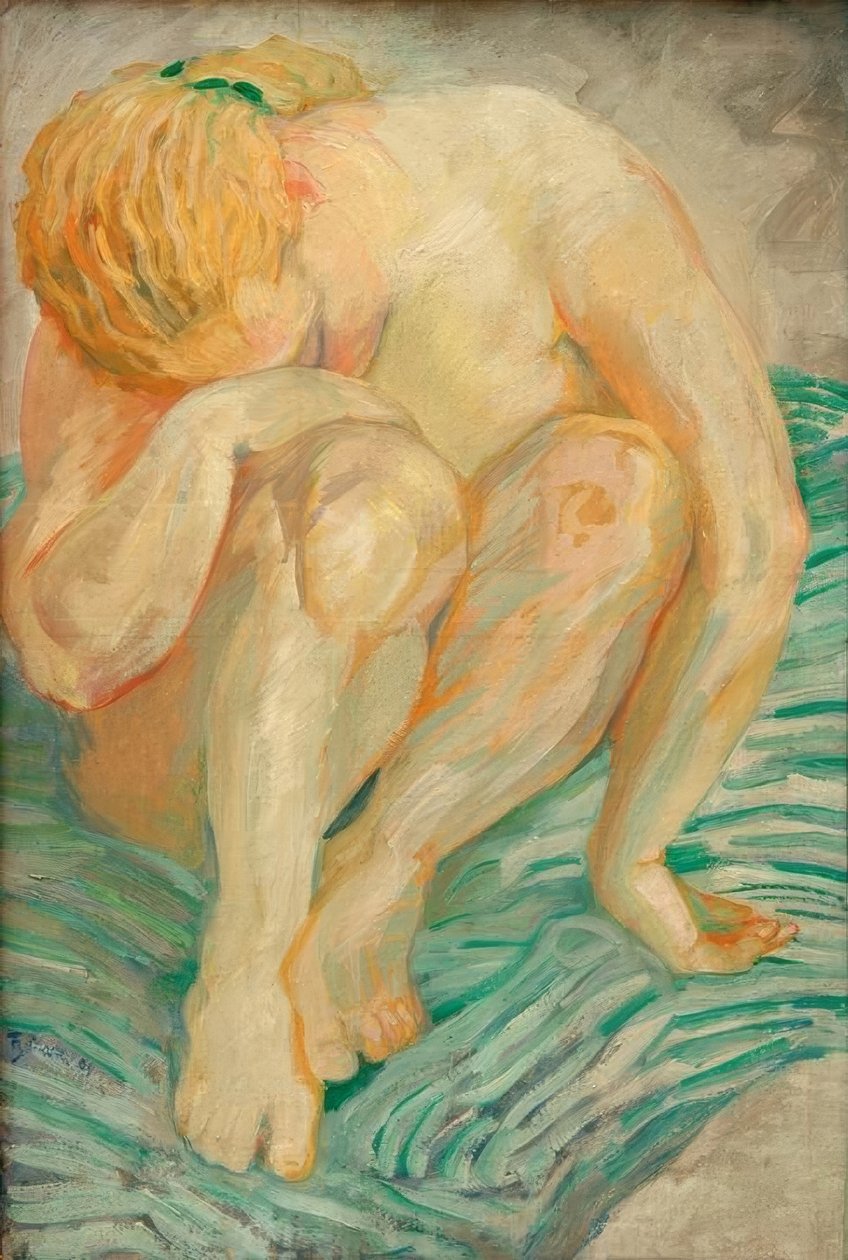 Aktstudie (Weiblicher Akt) von Franz Marc