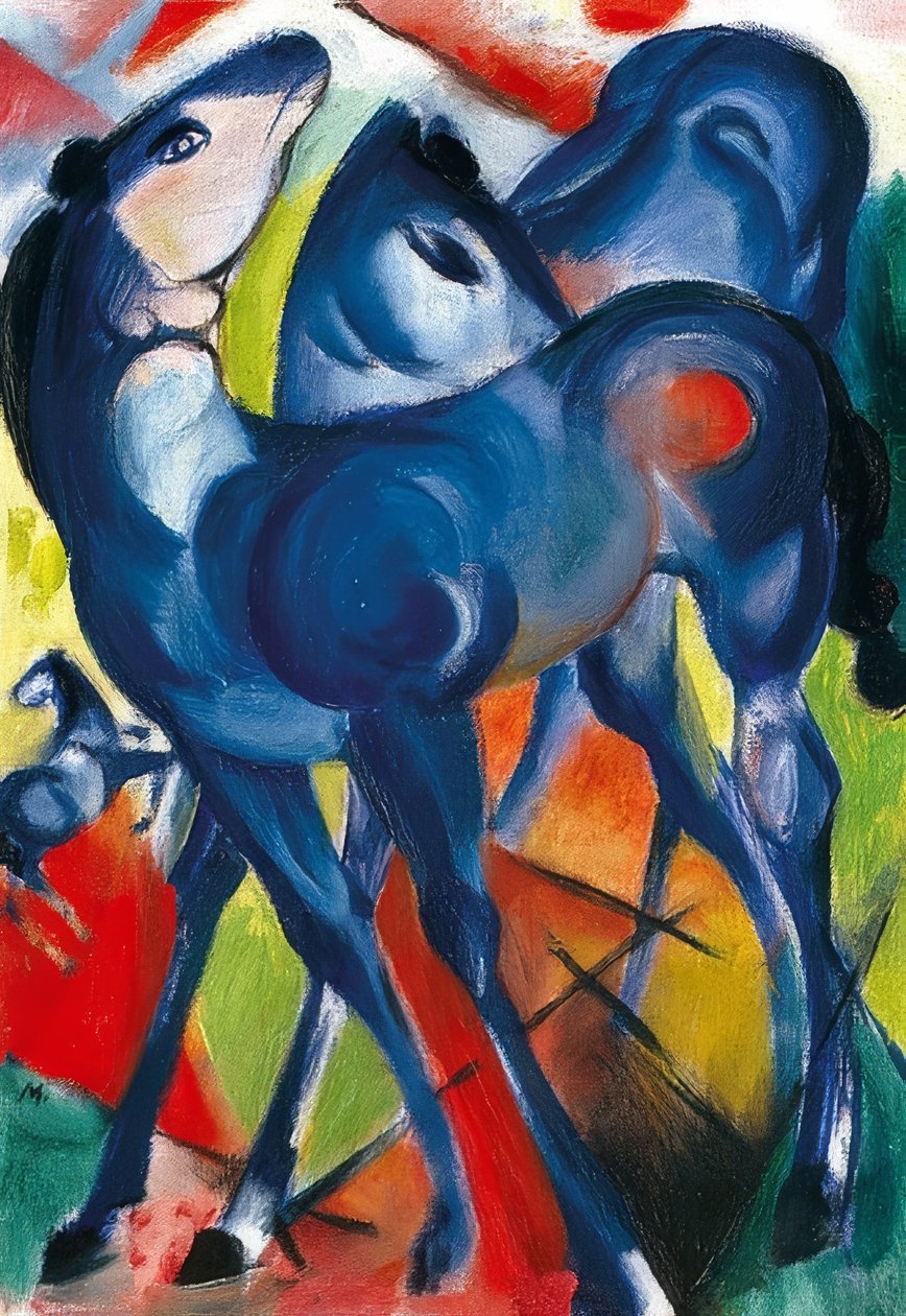 Die Blauen Fohlen von Franz Marc