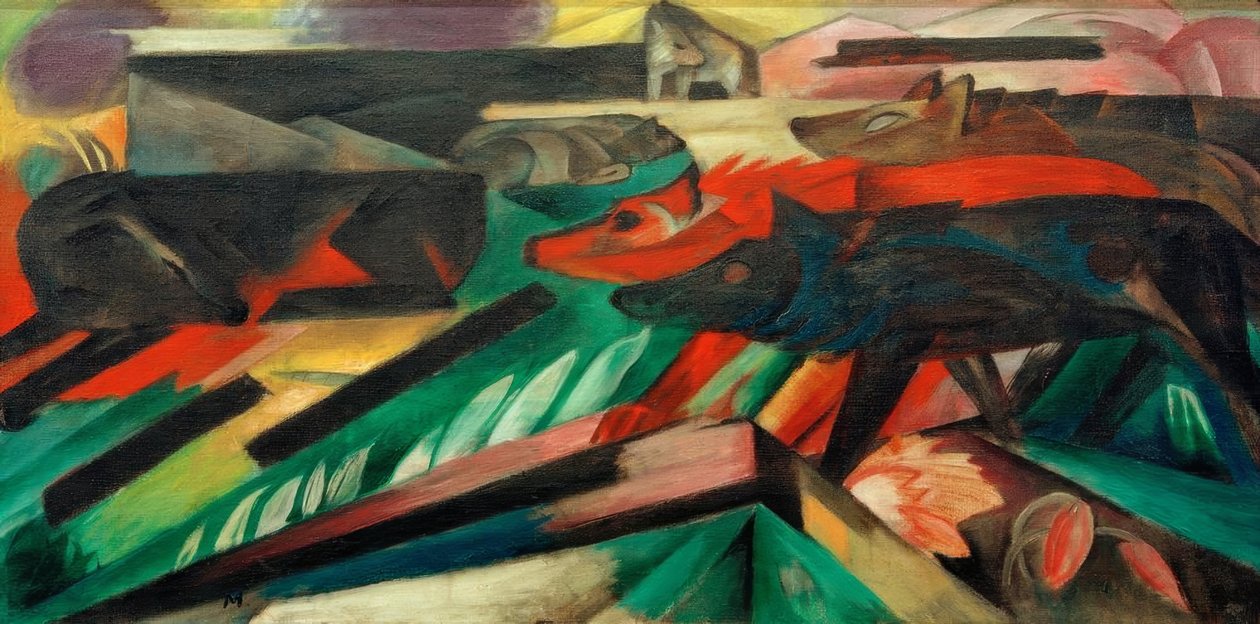 Die Wölfe (Balkankrieg) von Franz Marc