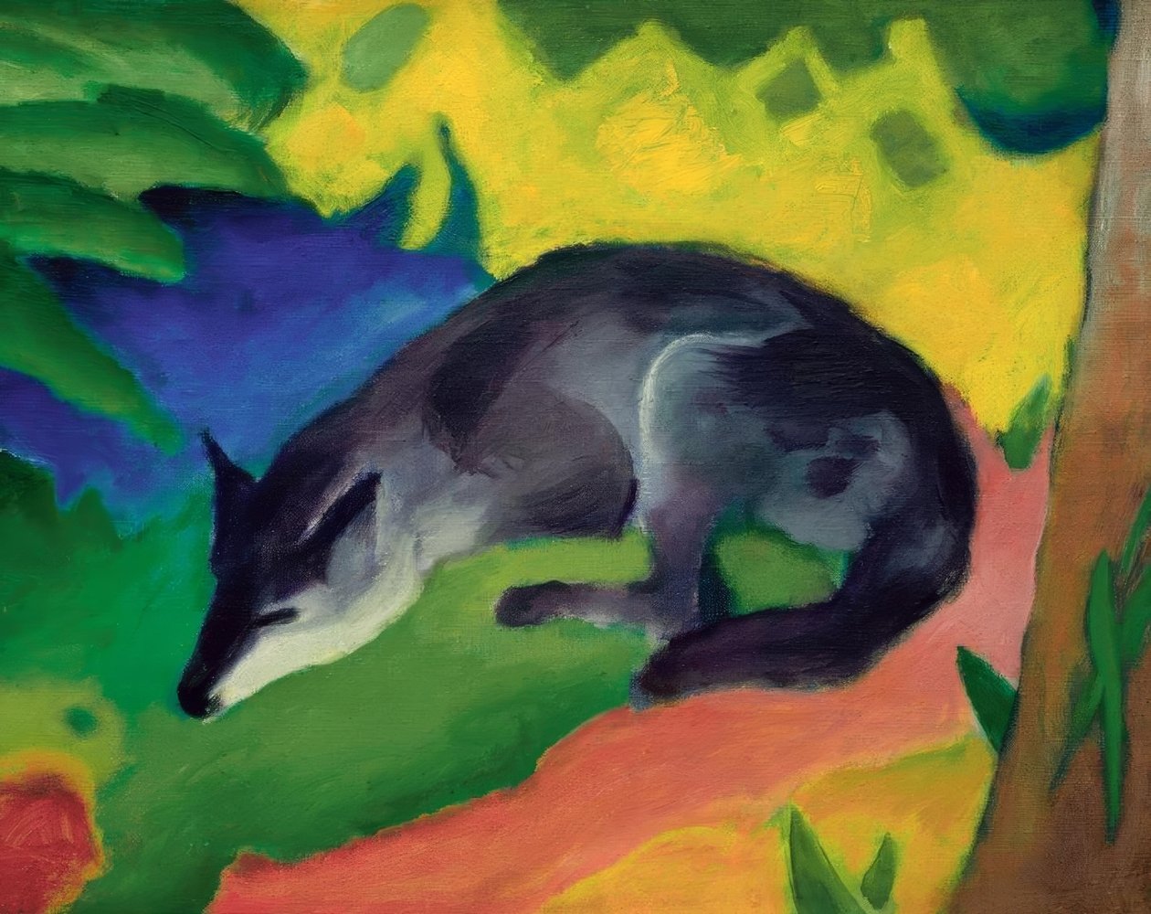 Fuchs (Blauschwarzer Fuchs) von Franz Marc