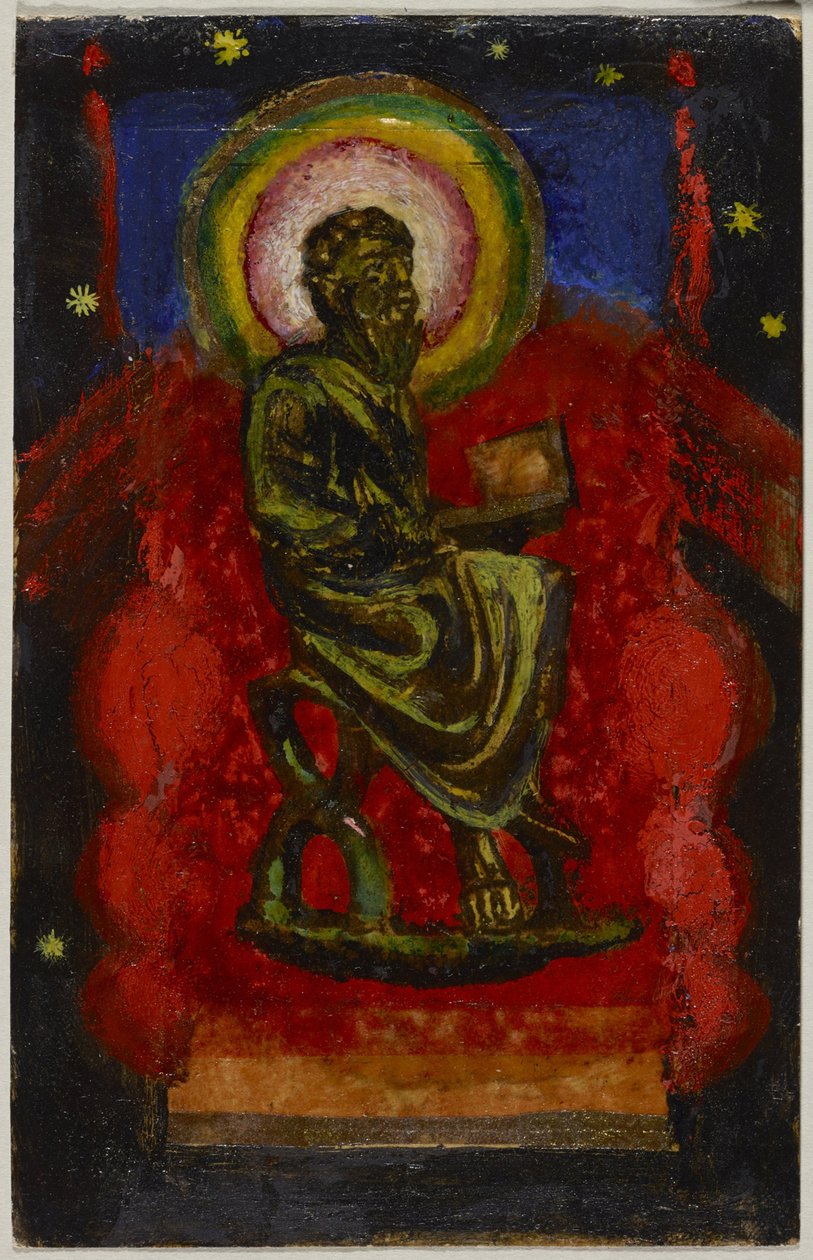 Sitzender Heiliger von Franz Marc