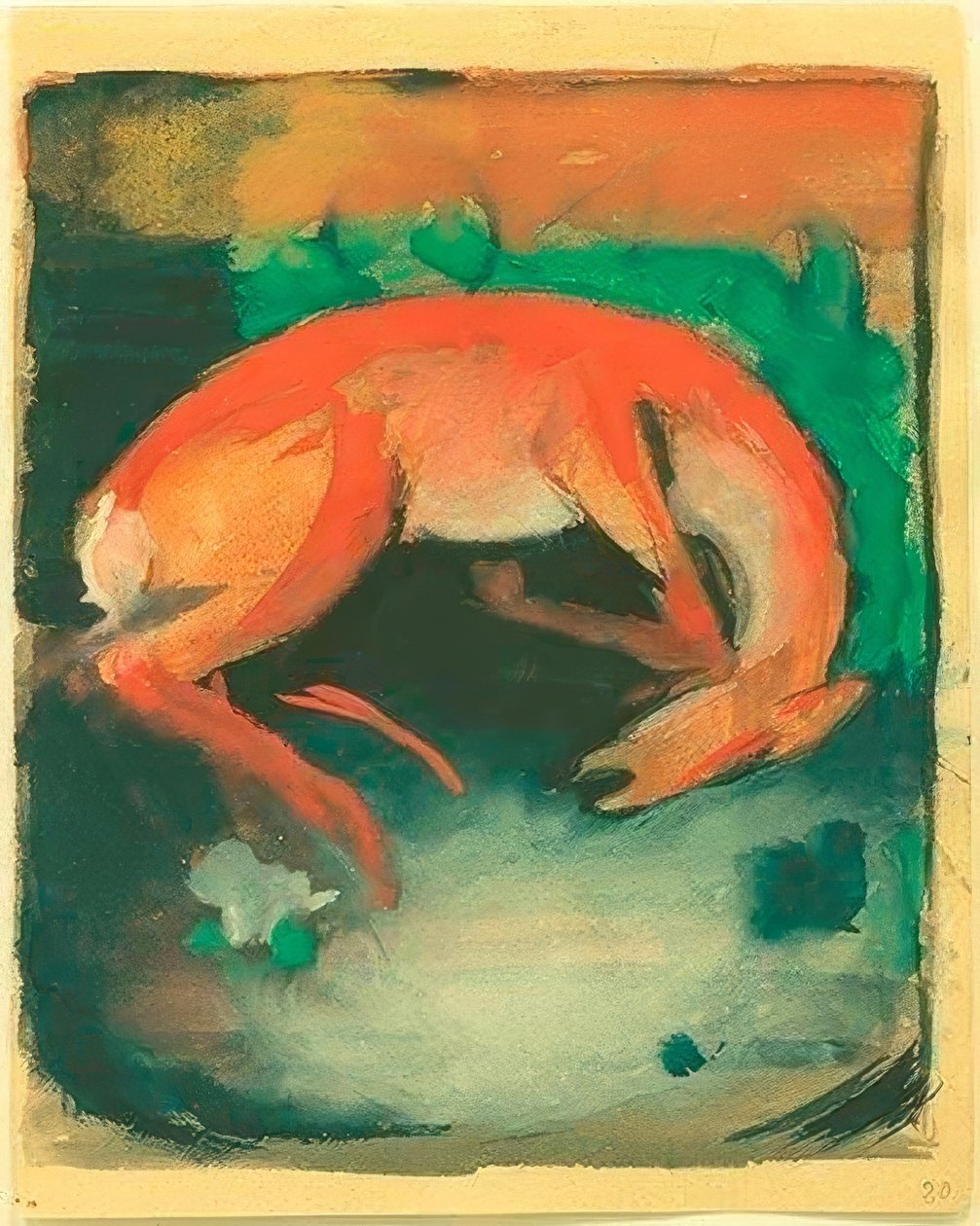 Getötetes Reh von Franz Marc
