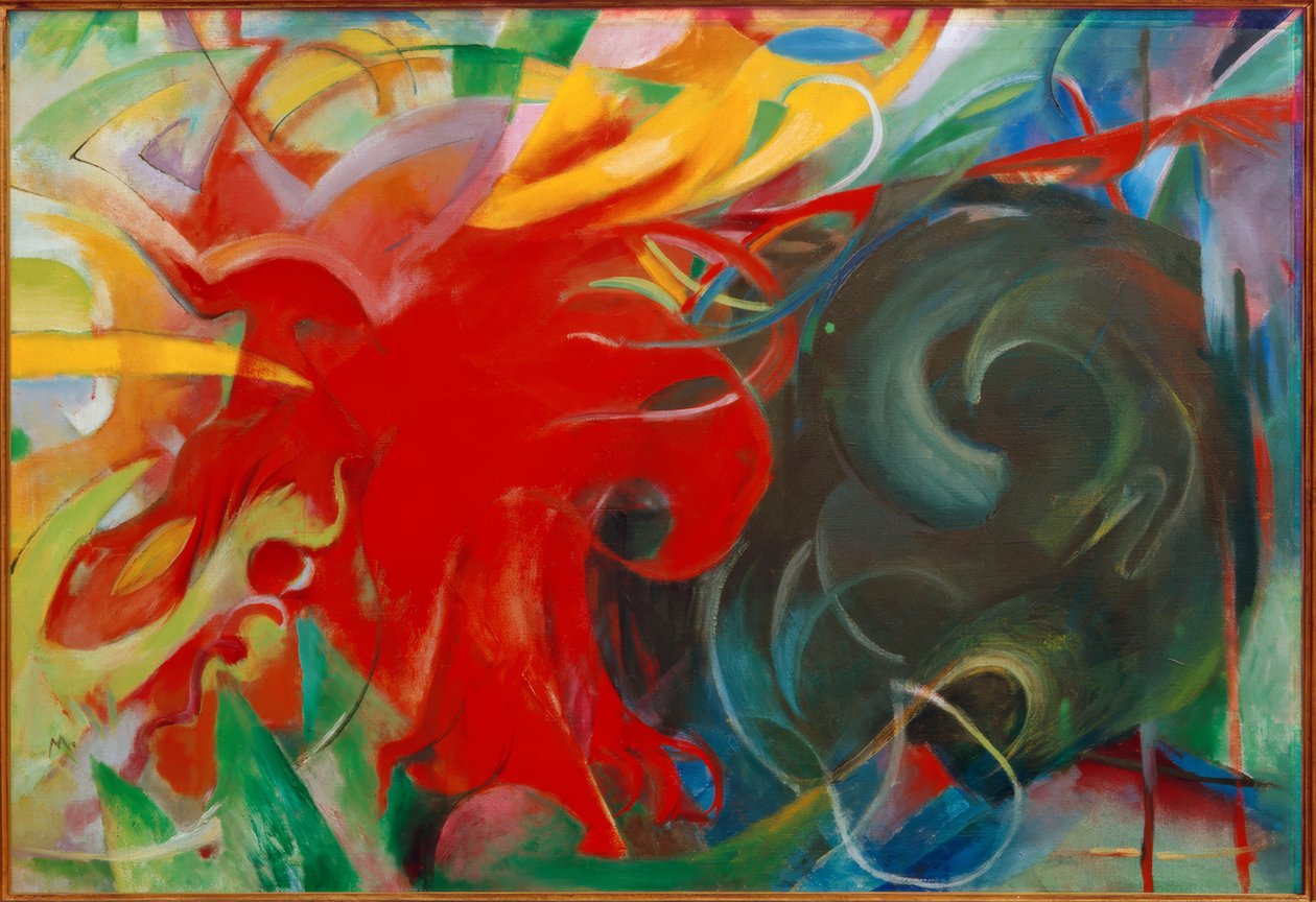 Kämpfende Formen (Abstrakte Formen I) von Franz Marc