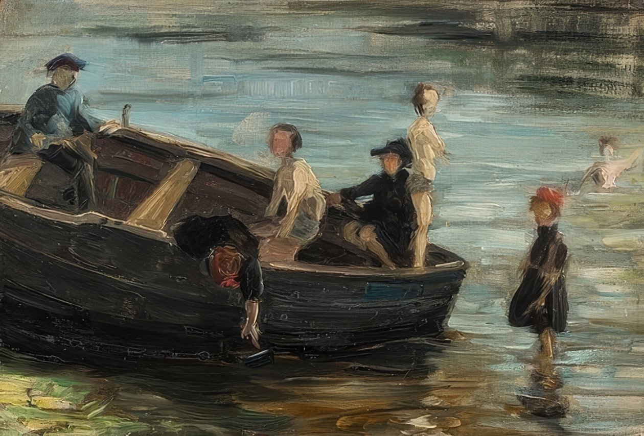 Kinder im Boot von Franz Marc