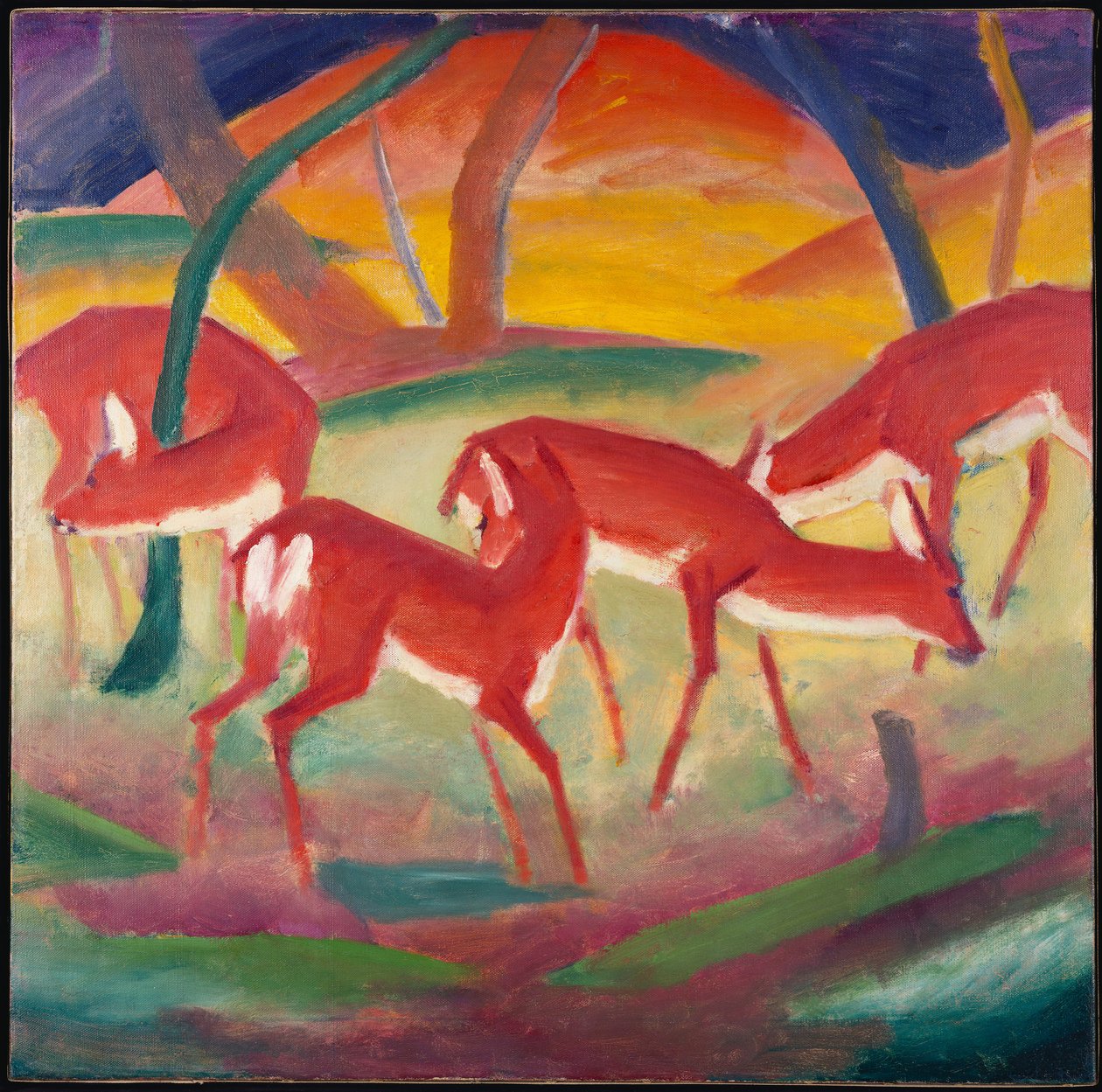 Rothirsch 1 von Franz Marc