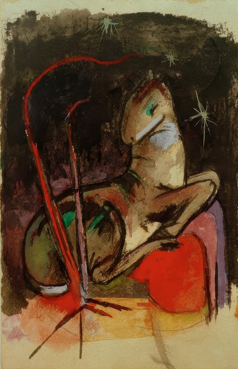 Ruhendes Tier von Franz Marc