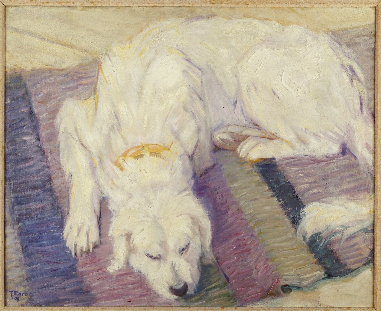 Schlafender Hund, 1909 von Franz Marc