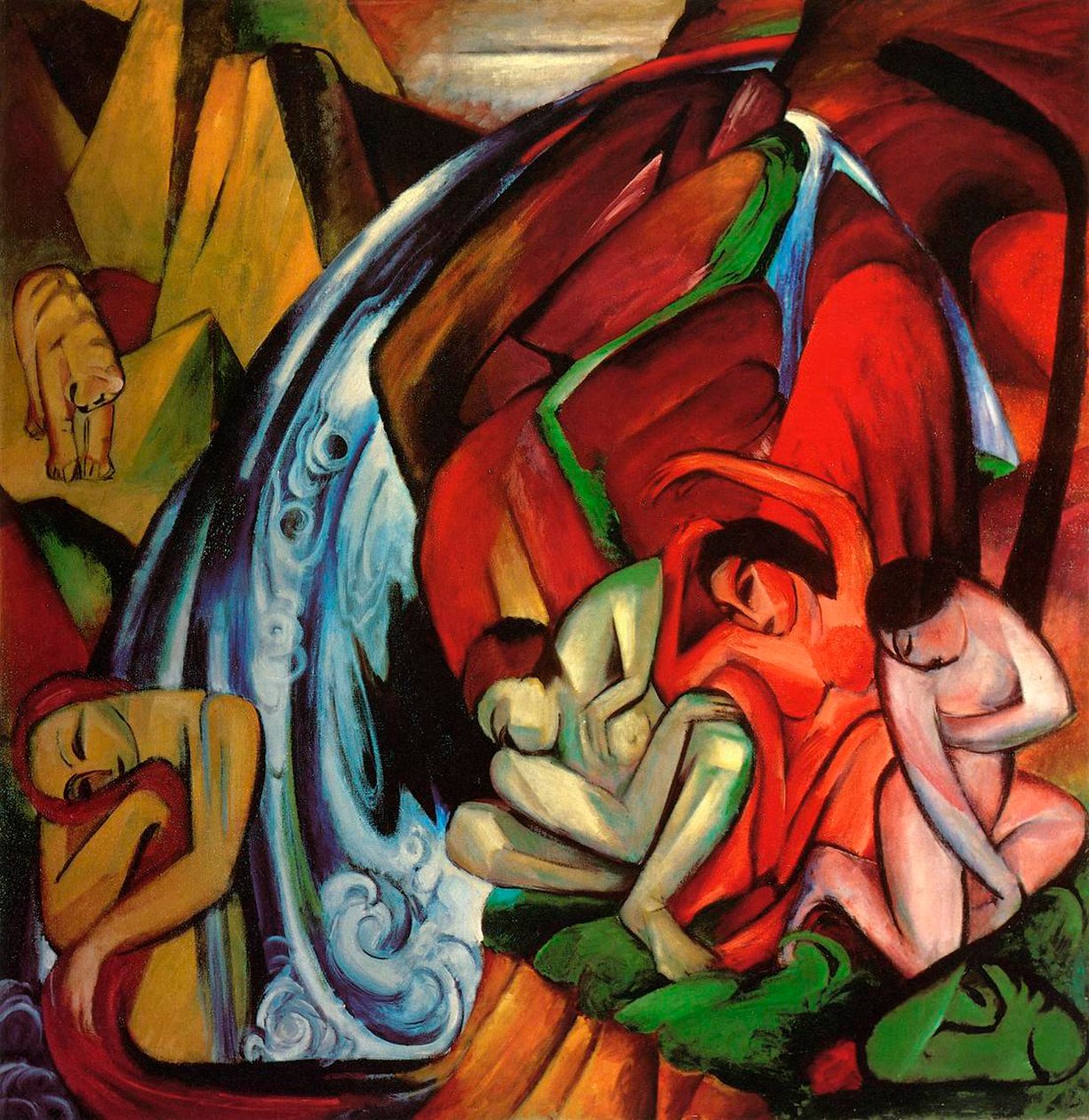 Der Wasserfall von Franz Marc