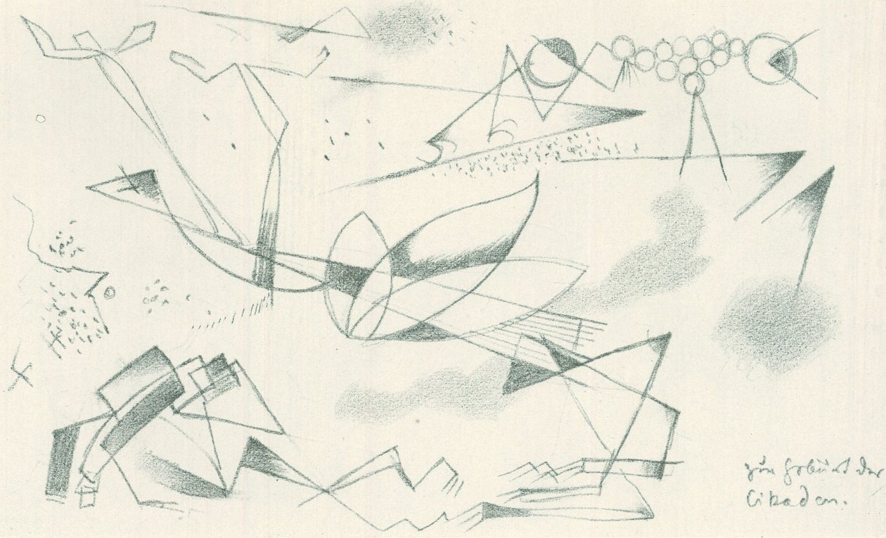 Zur Geburt der Zikaden von Franz Marc