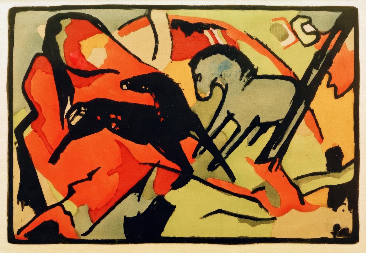 Zwei Pferde von Franz Marc