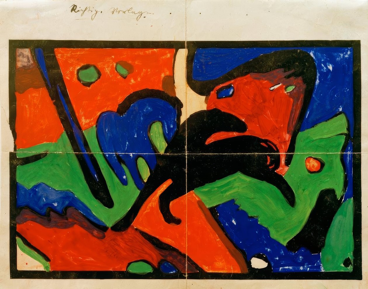 Zwei Pferde von Franz Marc