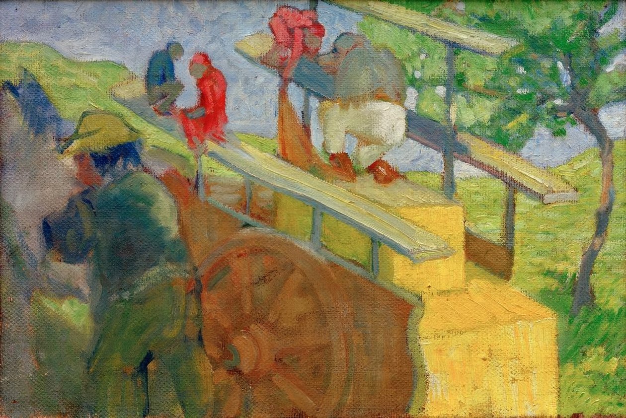 Äffchen auf einem Karren von Franz Marc