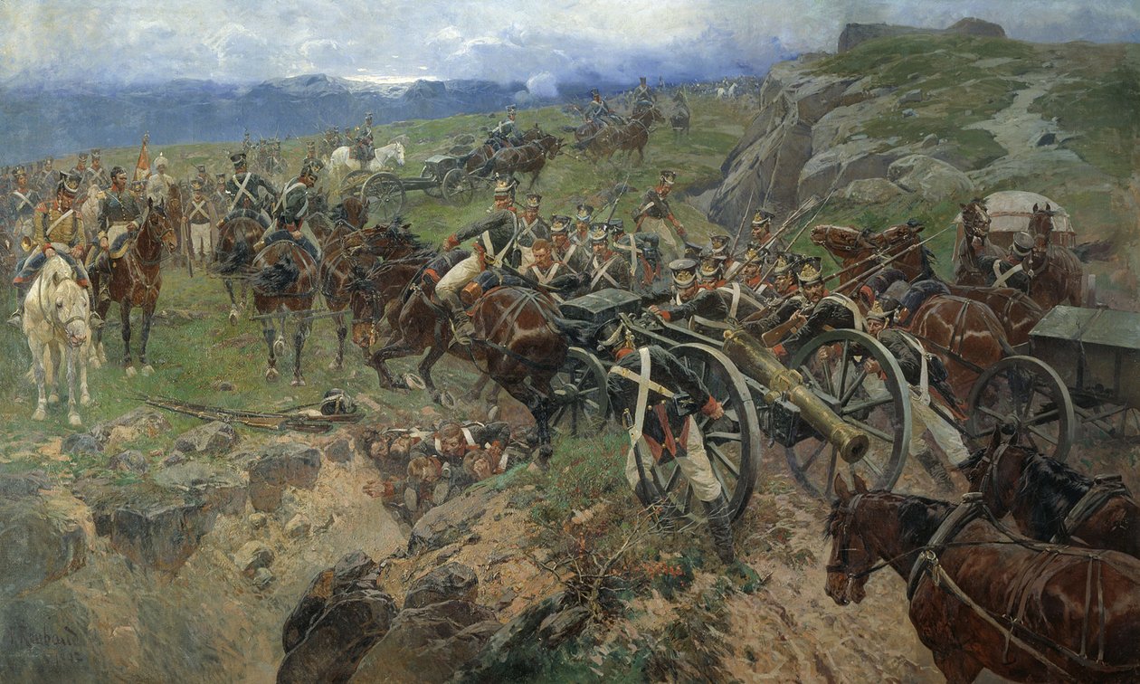 Die lebende Brücke, 1892 von Franz Roubaud