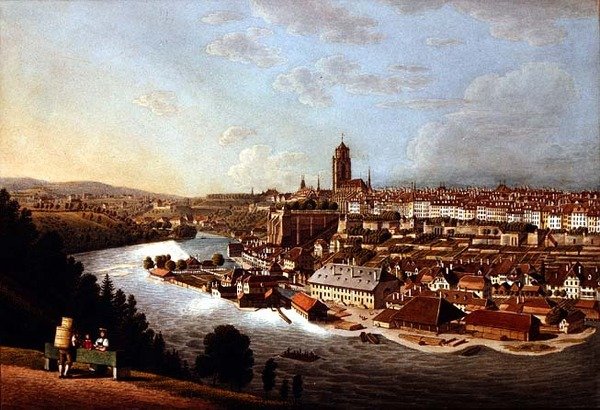 Blick auf Bern von oben von Franz Schmidt