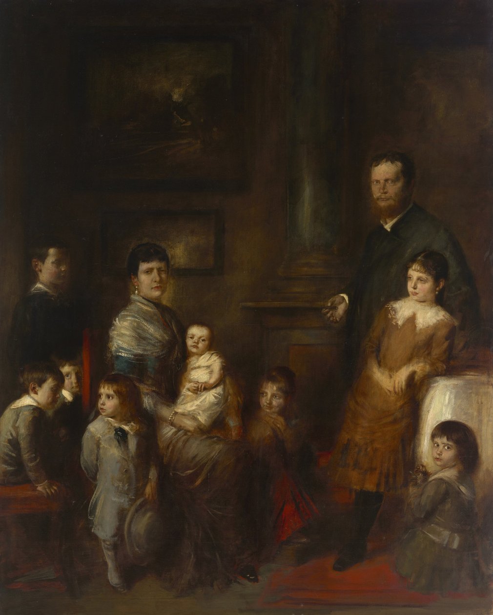 Ludwig Kronprinz von Bayern mit Familie von Franz von Lenbach